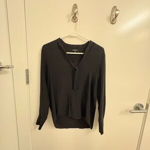 MADEWELL LONG SLEEVE BLOUSE WITH TIE DETAIL SIZE SMALL